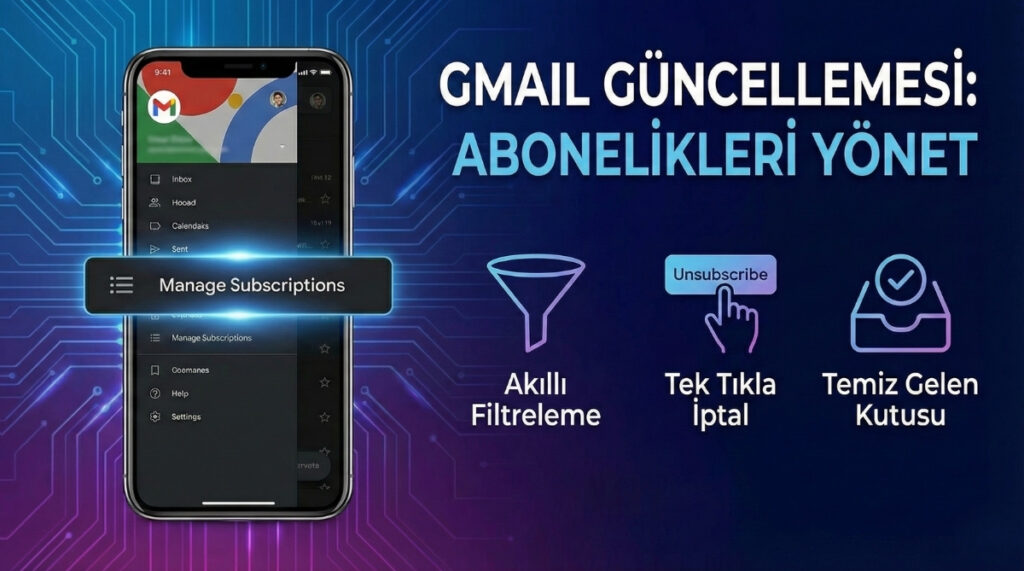 Gmail’in Yeni Dönemi: “Abonelikleri Yönet” Özelliği ile Gelen Kutusu Temizliği Artık Çok Kolay